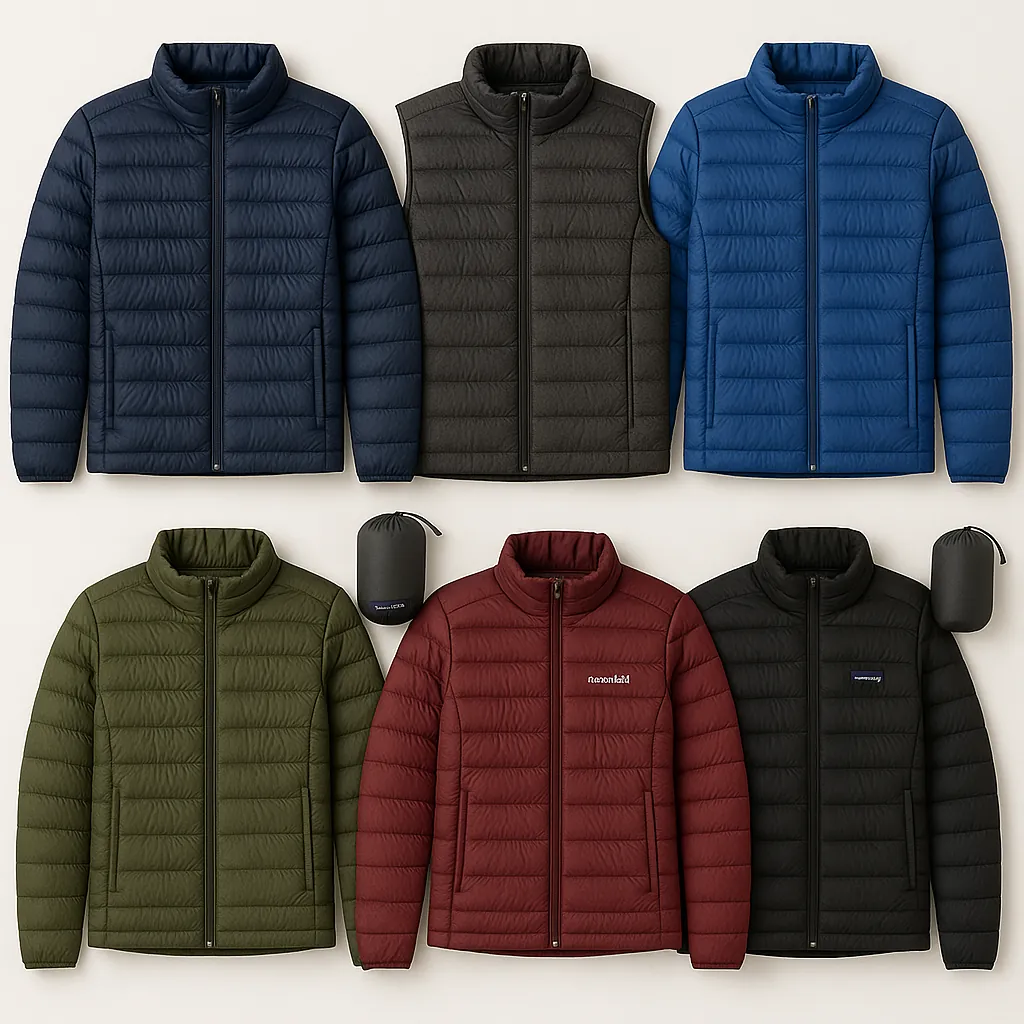 Comparison of best packable down jackets under $200 showing weight and warmth ratings