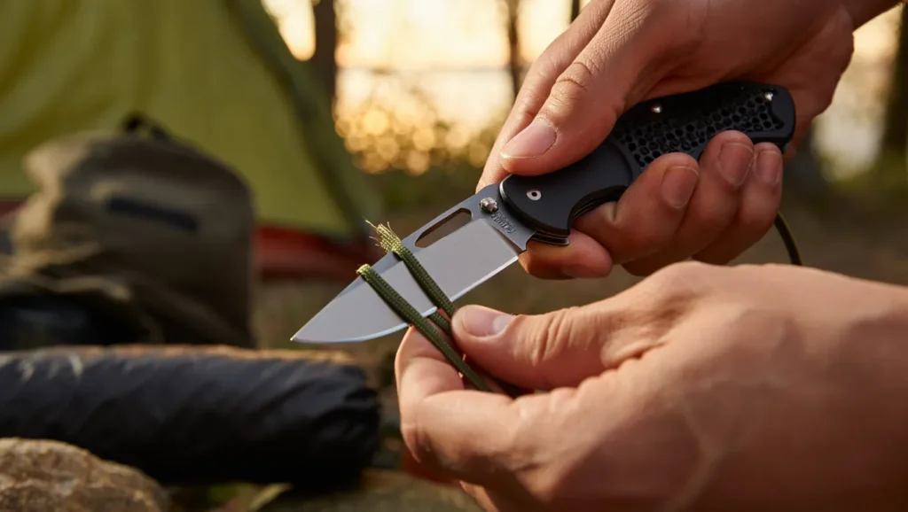 Quality inexpensive pocket knife demonstrating comfortable grip for daily carry tasks